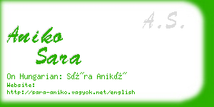 aniko sara business card